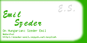 emil szeder business card